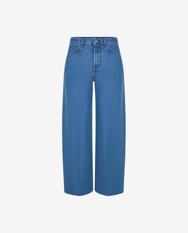 Jean large taille haute en coton bio Wide Leg Vibrant Blue TOTEME