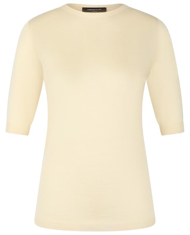 Fine short-sleeved crewneck jumper in cashmere and silk FABIANA FILIPPI