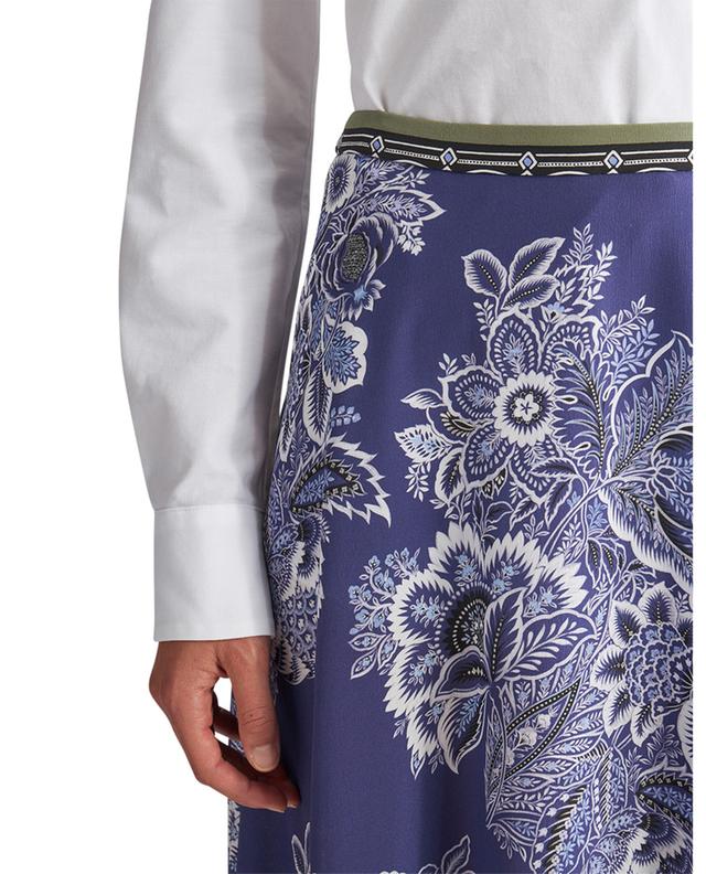 Bouquet Bandana long silk skirt ETRO