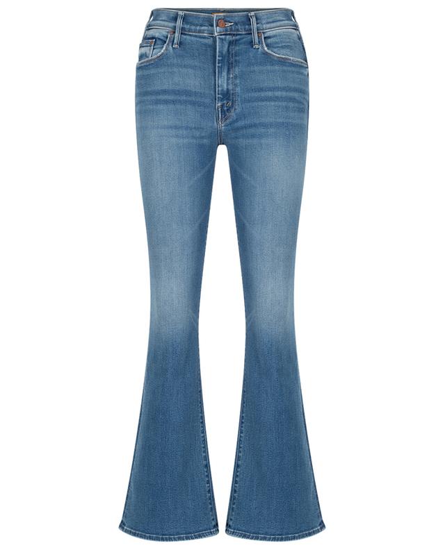 The Weekender faded cotton and modal flared jeans MOTHER