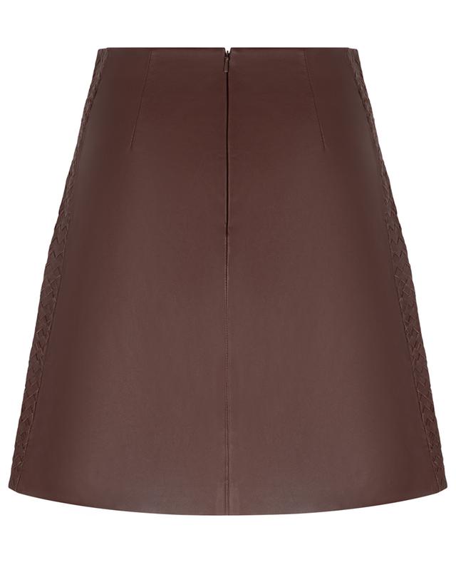 Cora A-line leather miniskirt with woven detailing WEEKEND MAX MARA