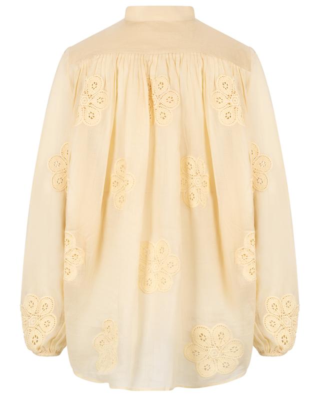 Acadian ramie blouse with lace embroideries ZIMMERMANN