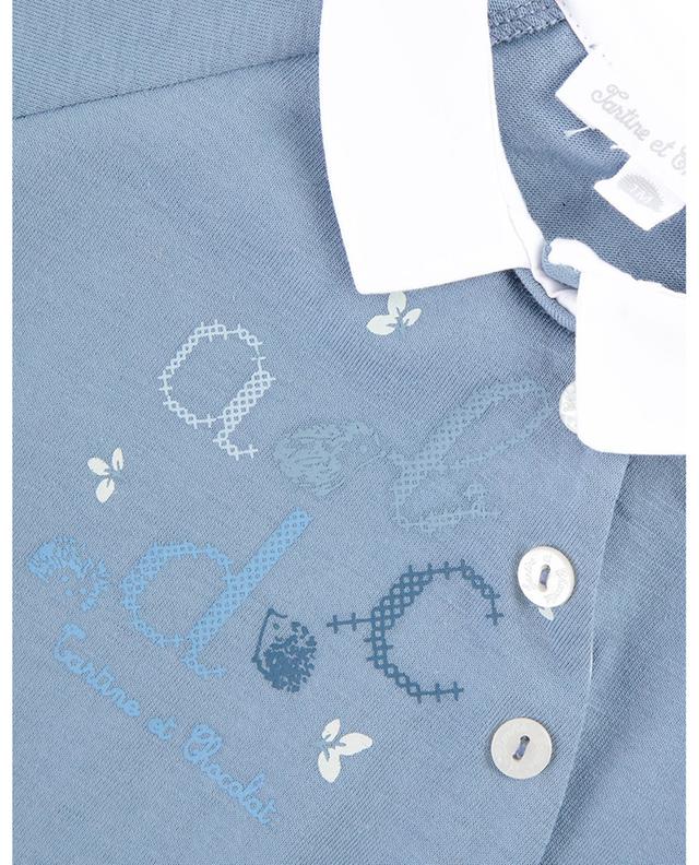 ABC hedgehog printed cotton baby sleepsuit TARTINE ET CHOCOLAT