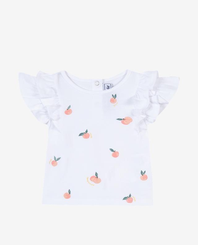 Ruffle and print adorned cotton baby T-shirt TARTINE ET CHOCOLAT