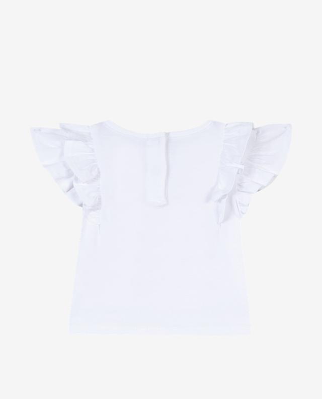 Ruffle and print adorned cotton baby T-shirt TARTINE ET CHOCOLAT