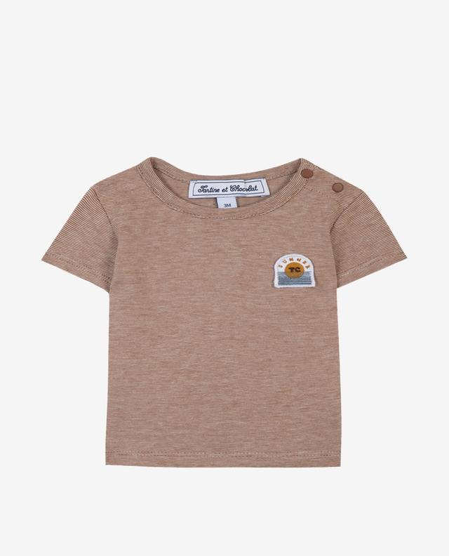 Micro stripe cotton baby T-shirt TARTINE ET CHOCOLAT