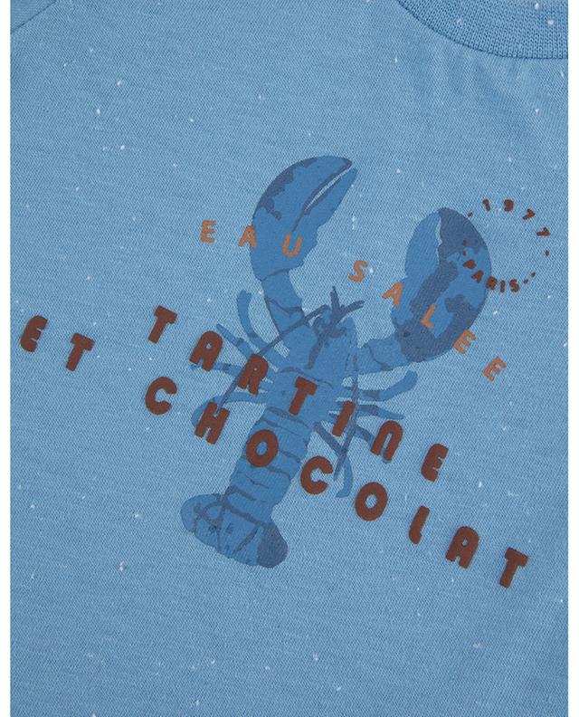 Lobster printed cotton and viscose baby T-shirt TARTINE ET CHOCOLAT