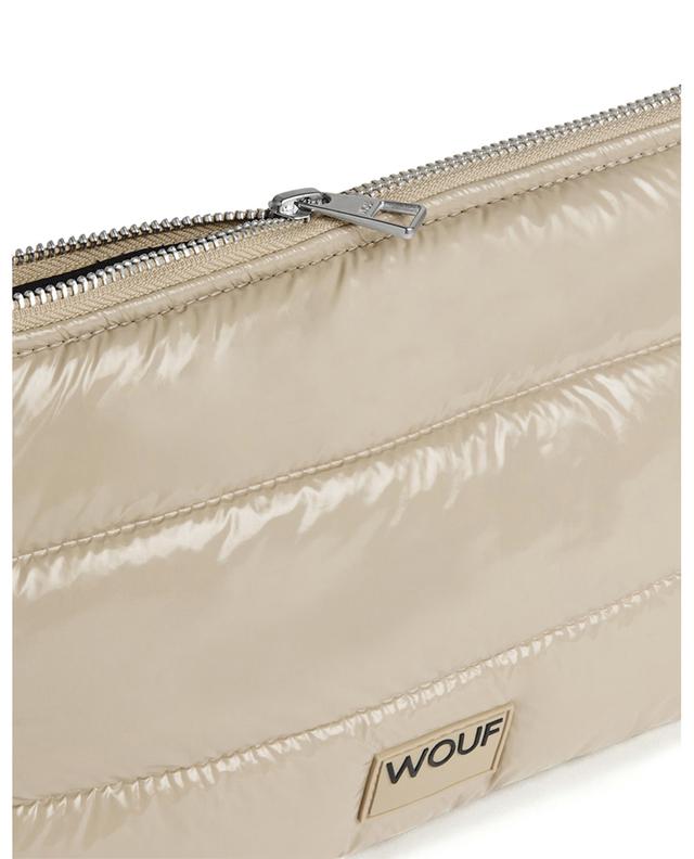 Air Glossy zipped quilted pouch WOUF