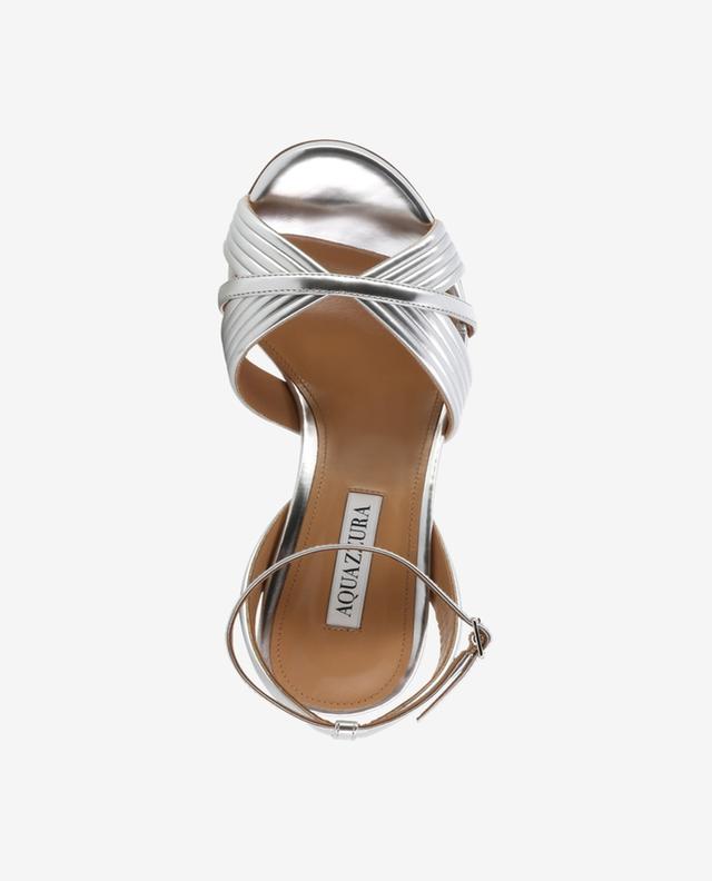 Very Sundance metallic leather heeled sandals AQUAZZURA