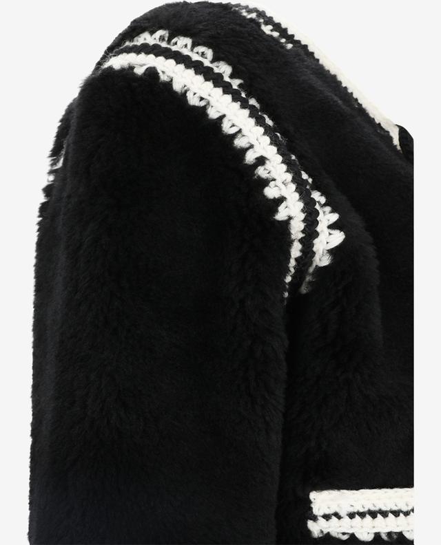 Harper faux fur jacket with knit SEA