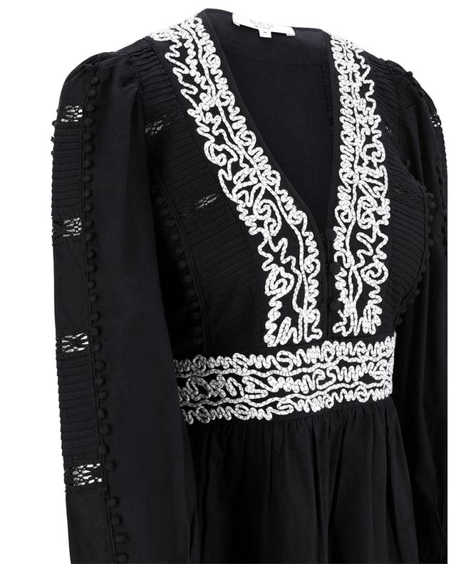 Cordera embroidered midi dress with lace SEA