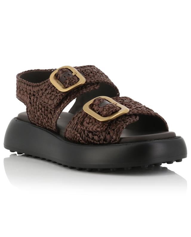 Raffia wedge sandals TOD&#039;S