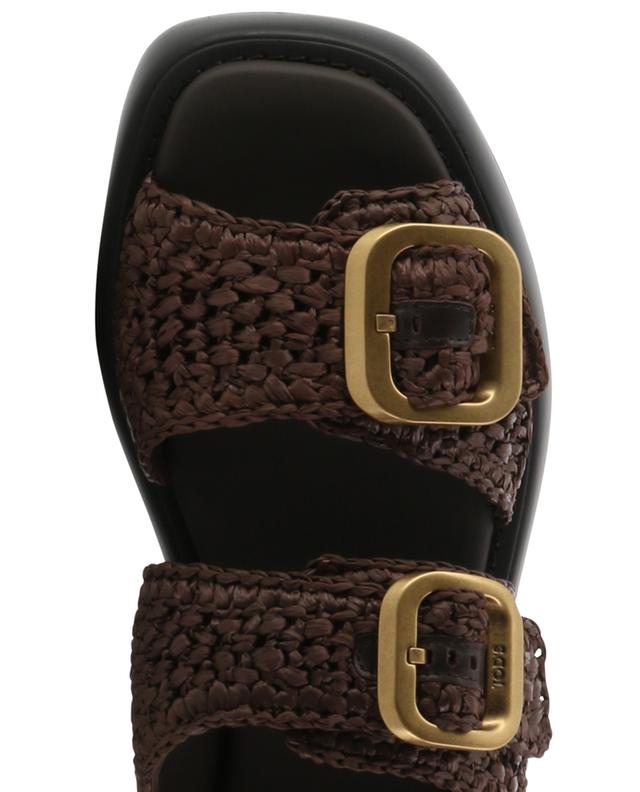 Raffia wedge sandals TOD&#039;S