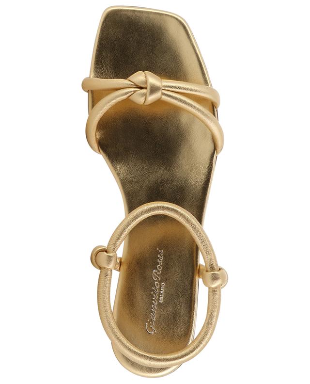 Flache Sandalen aus goldenem Nappaleder Juno GIANVITO ROSSI