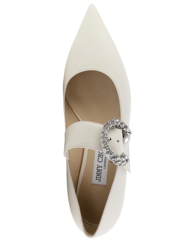 Melva pointy-toe nappa leather abllet flats with straps JIMMY CHOO