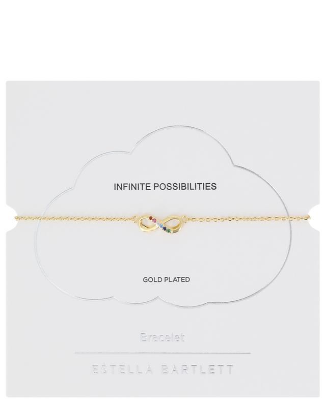 Rainbow CZ Infinity gold-plated bracelet ESTELLA BARTLETT