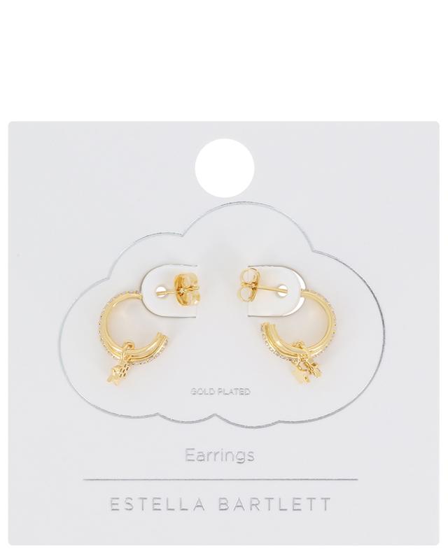 Duo Pave Star gold-plated hoop earrings ESTELLA BARTLETT