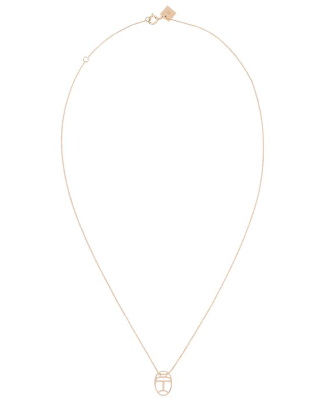 Mini Wish On Chain pink gold necklace with pendant GINETTE NY