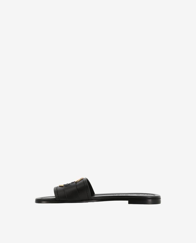 Bell Slide flat smooth leather mules MONCLER