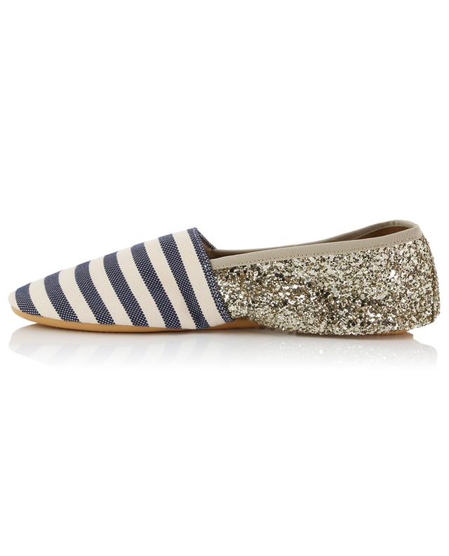 Icon! stripted glitter adorned loafers ANNIEL