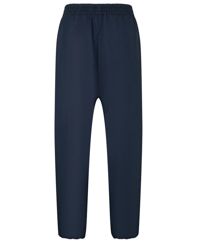 Twill jogging trousers with knit striped side bands MONCLER