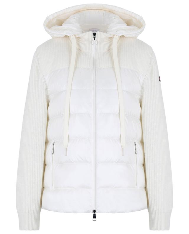 Wool and down hooded cardigan MONCLER