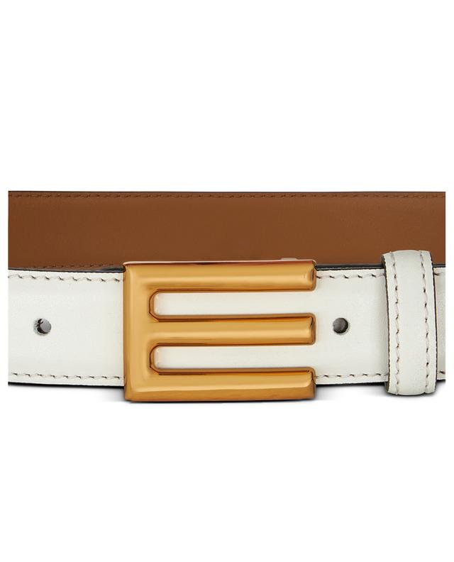 Reversible leather belt with monogram buckle ETRO