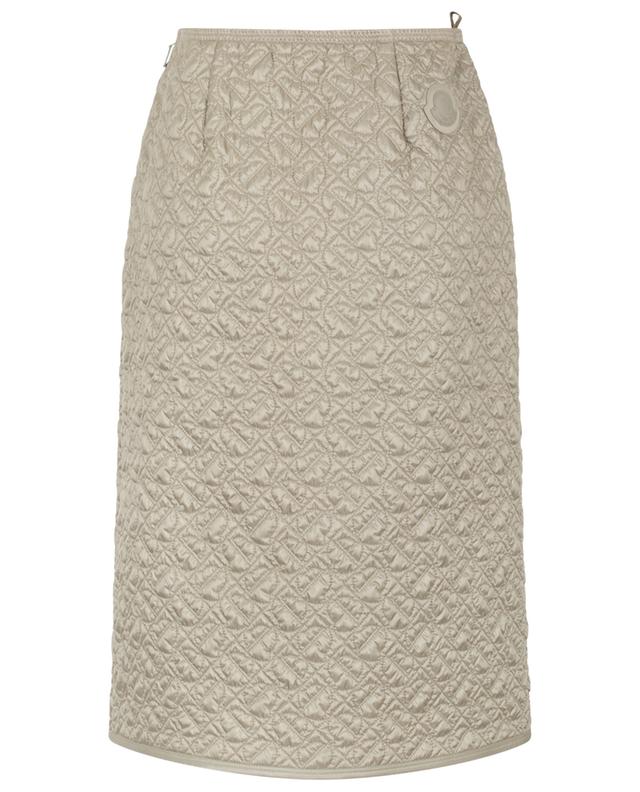 Logo patterned quilted technical twill pencil skirt MONCLER