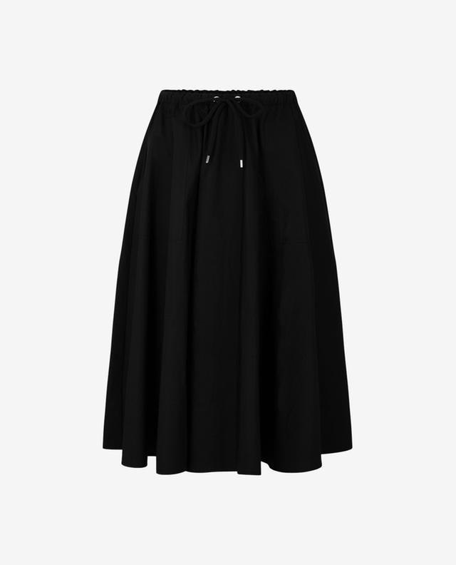 Flared poplin long skirt with drawstring waist MONCLER
