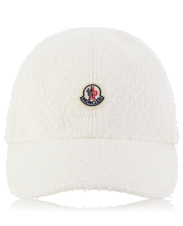 Rooster patch tweed baseball cap MONCLER
