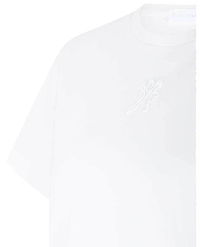 Kurzarm-T-Shirt mit stylisierter Hahnenlogo-Stickerei MONCLER