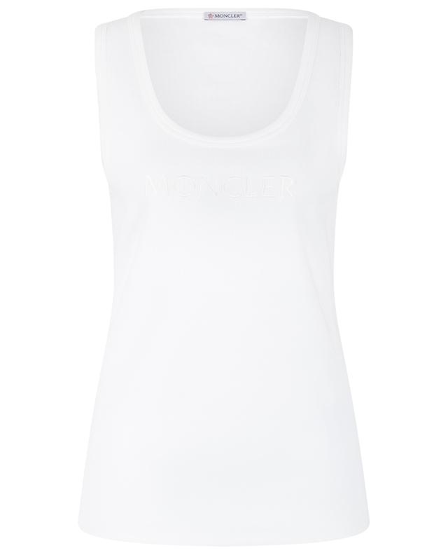 Logo embroidered ribbed tank top MONCLER