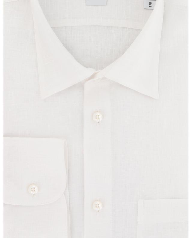 Scritto long-sleeved linen shirt with pocket BERLUTI