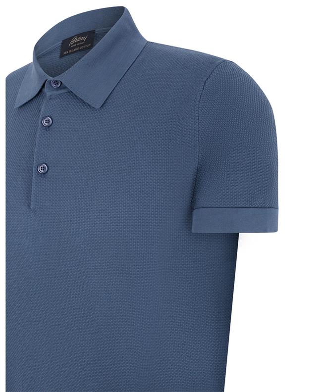 Sea Island textured knit short-sleeved polo shirt BRIONI