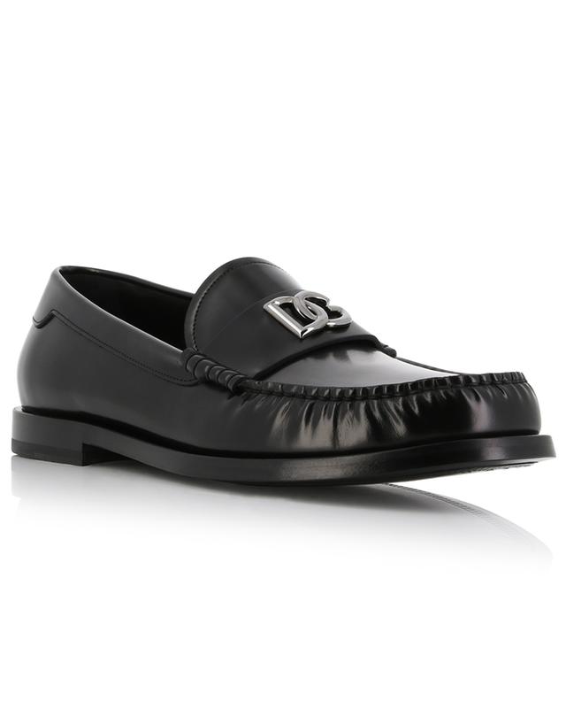 DG City Blanco brushed leather loafers DOLCE &amp; GABBANA