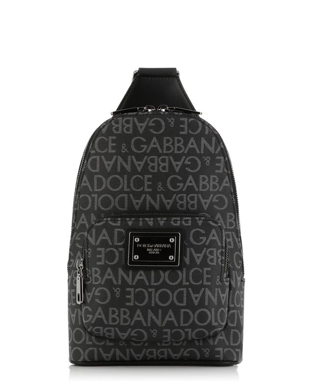 Coated logo jacquard and leather cross body bag DOLCE &amp; GABBANA