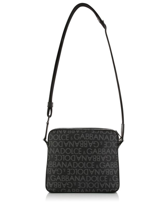 Compact cross-body bag in coated logo jacquard and leather DOLCE &amp; GABBANA