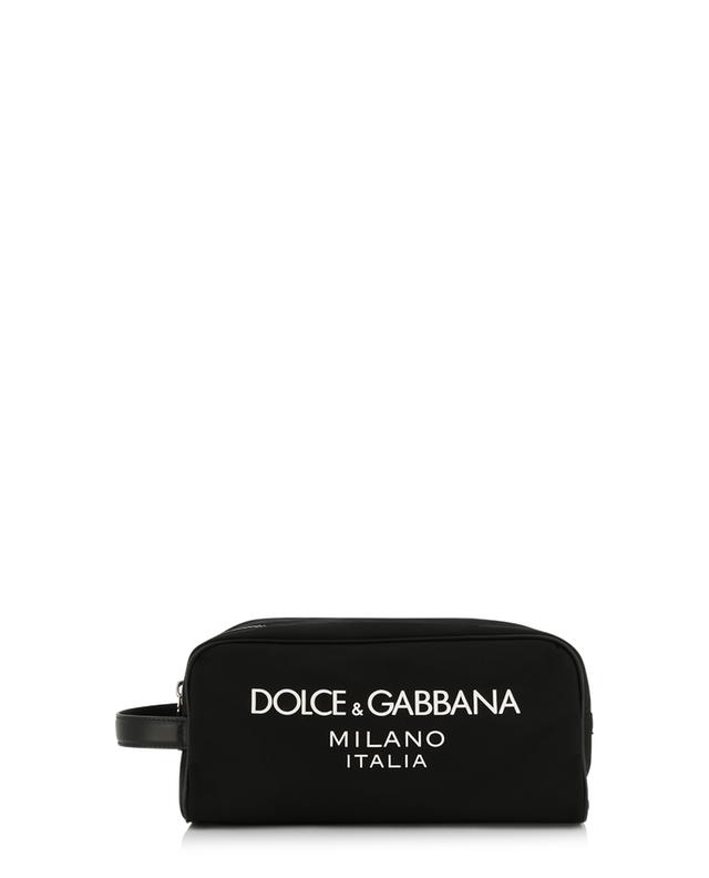 Rubber logo adorned nylon toiletry bag DOLCE &amp; GABBANA