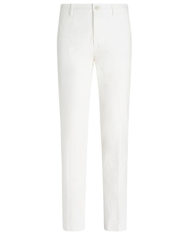 Floral cotton jacquard slim fit trousers ETRO