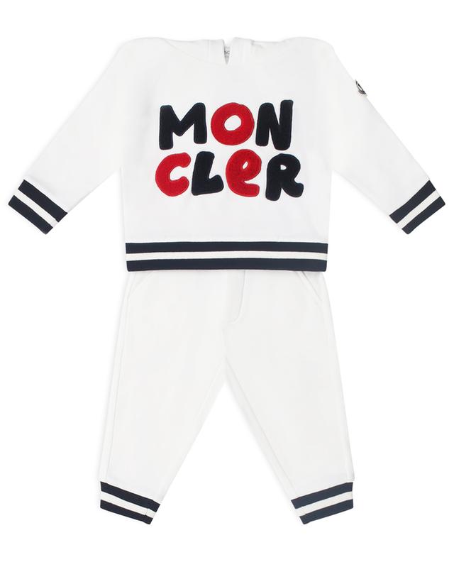 Terry patch adorned baby jogging suit MONCLER