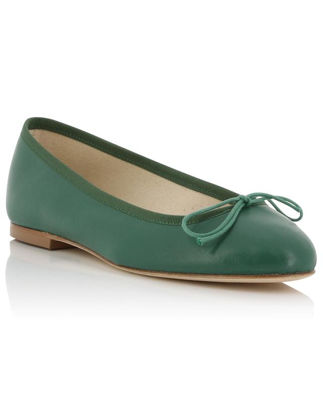 Classic leather round-toe ballet flats ANNIEL