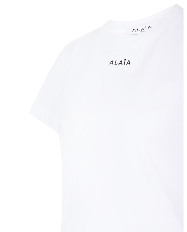 T-shirt à manches courtes brodé logo ALAIA