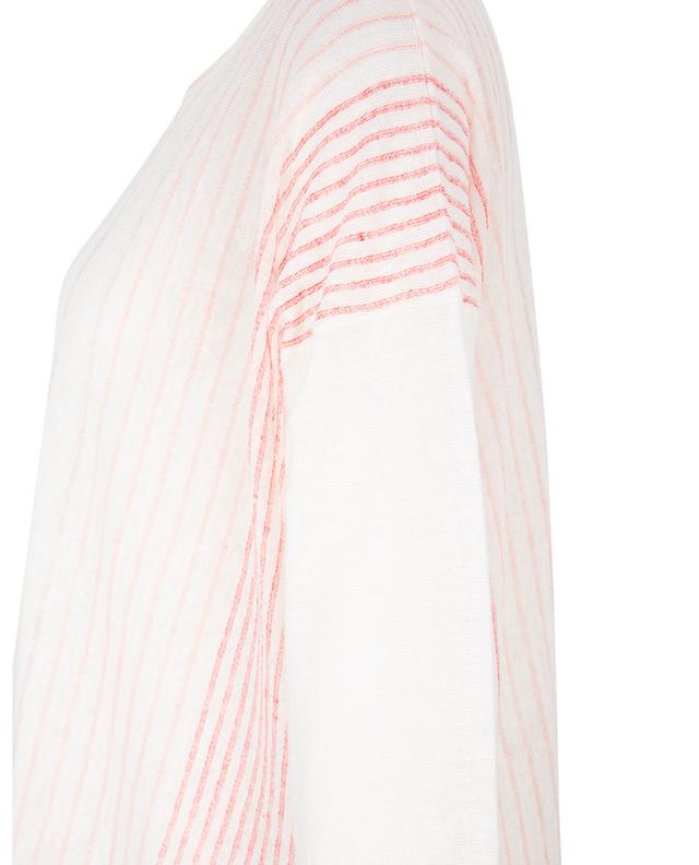 Striped cotton and linen round-neck jumper GRAN SASSO
