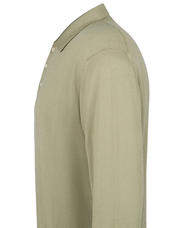Silk and cotton long-sleeved polo shirt MAURIZIO BALDASSARI