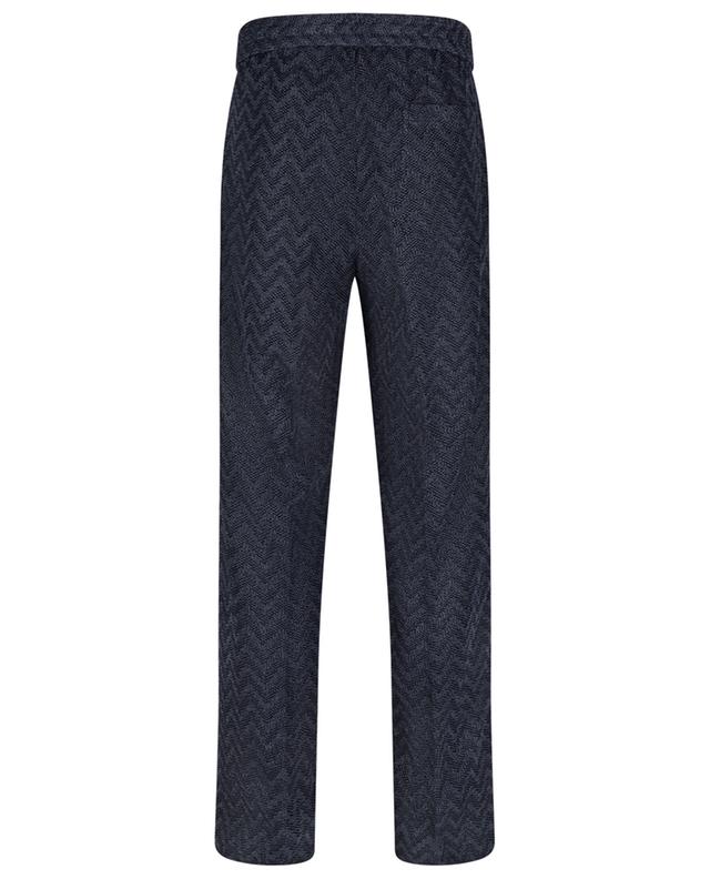 Herringbone patterned jacquard knit straight-leg trousers MISSONI