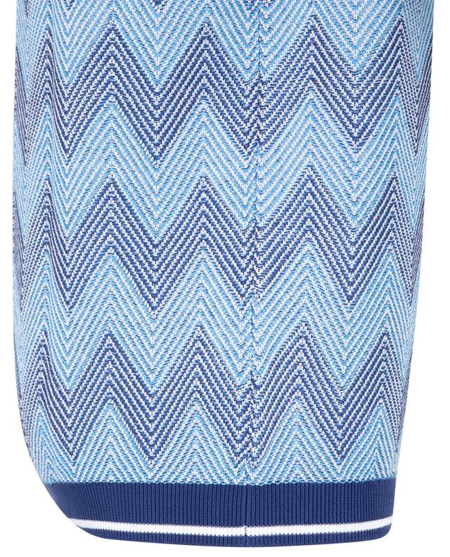 Tricolour zigzag patterned knit polo shirt MISSONI