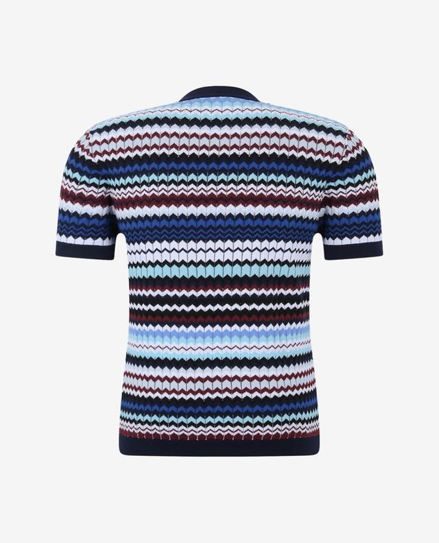 Herringbone patterned jacquard knit T-shirt MISSONI