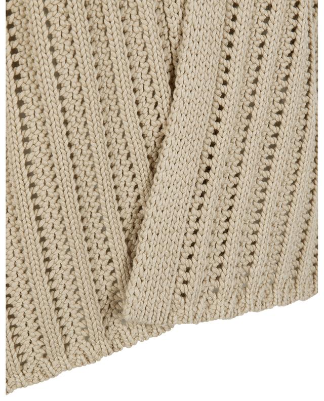 Cotton V-neck openwork cardigan HEMISPHERE