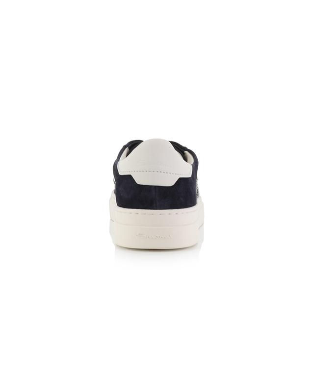 Double Buckle low-top suede and leather sneakers SANTONI