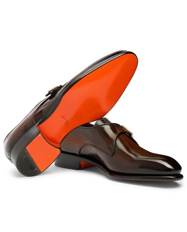 Buckle shoes in brushed smooth leather SANTONI